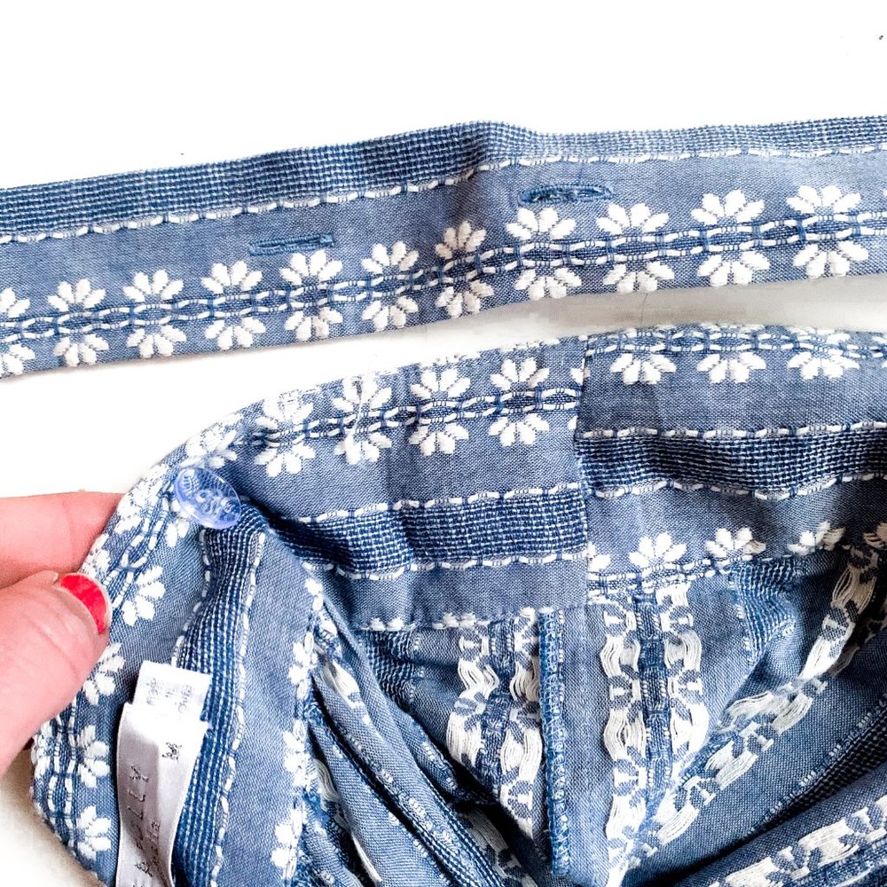 NWOT anthropologie dobby striped jumpsuit blue M - Picture 6 of 10